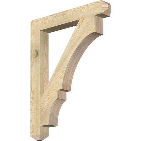 Ekena Millwork Balboa Craftsman Rough Sawn Bracket, Douglas Fir, 4"W x 30"D x 38"H BKT04X30X38BOA04RDF